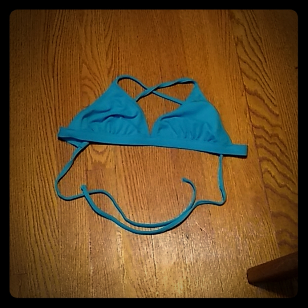 Blue speedo bikini top